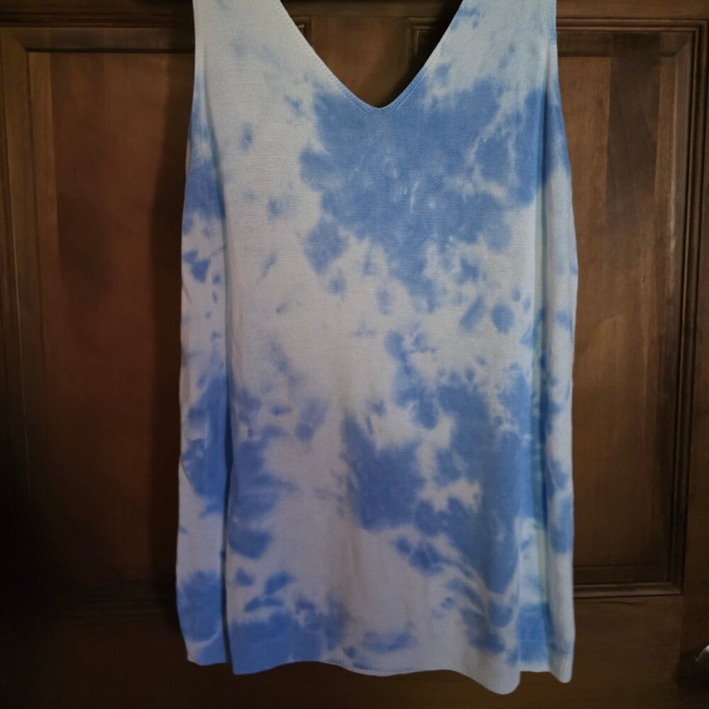 Summer De-Stash!  Double V neck Tank Top Tie Dye